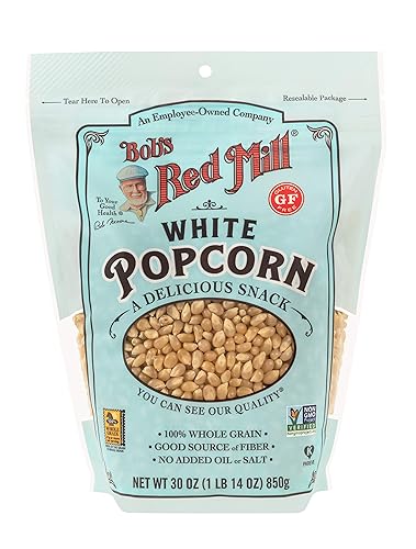 Bob's Red Mill Palomitas de Maíz Blancas, 30 oz (Paquete de 1) - Sin OGM, Grano Entero, Vegano, Kosher
