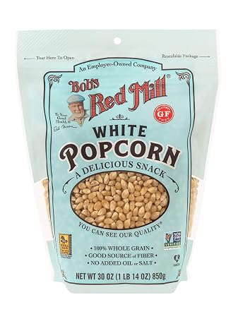 Bob's Red Mill White Popcorn, 30oz (Pack of 1) - Non GMO, Whole Grain, Vegan, Kosher