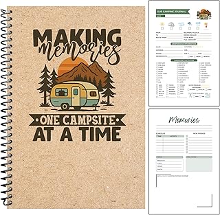 Camping Logbook – Track 50+ Campsites | Amenities Checklist, Packing List, Expense Tracker & More | RV Travel Journal for Campers, Glampers, & Outdoor Adventures