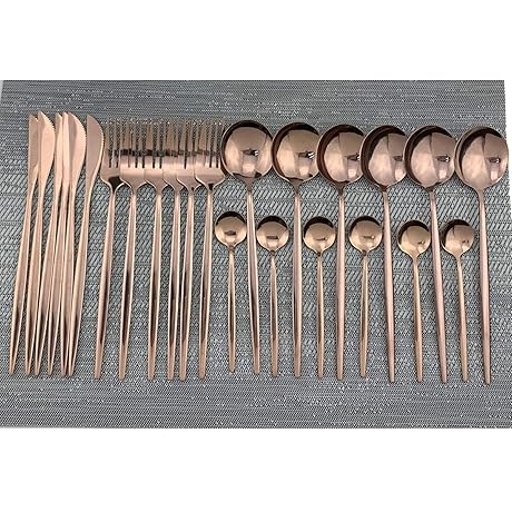Gugrida Bronze Silverware Set: Exquisite Flatware for Every Occasion