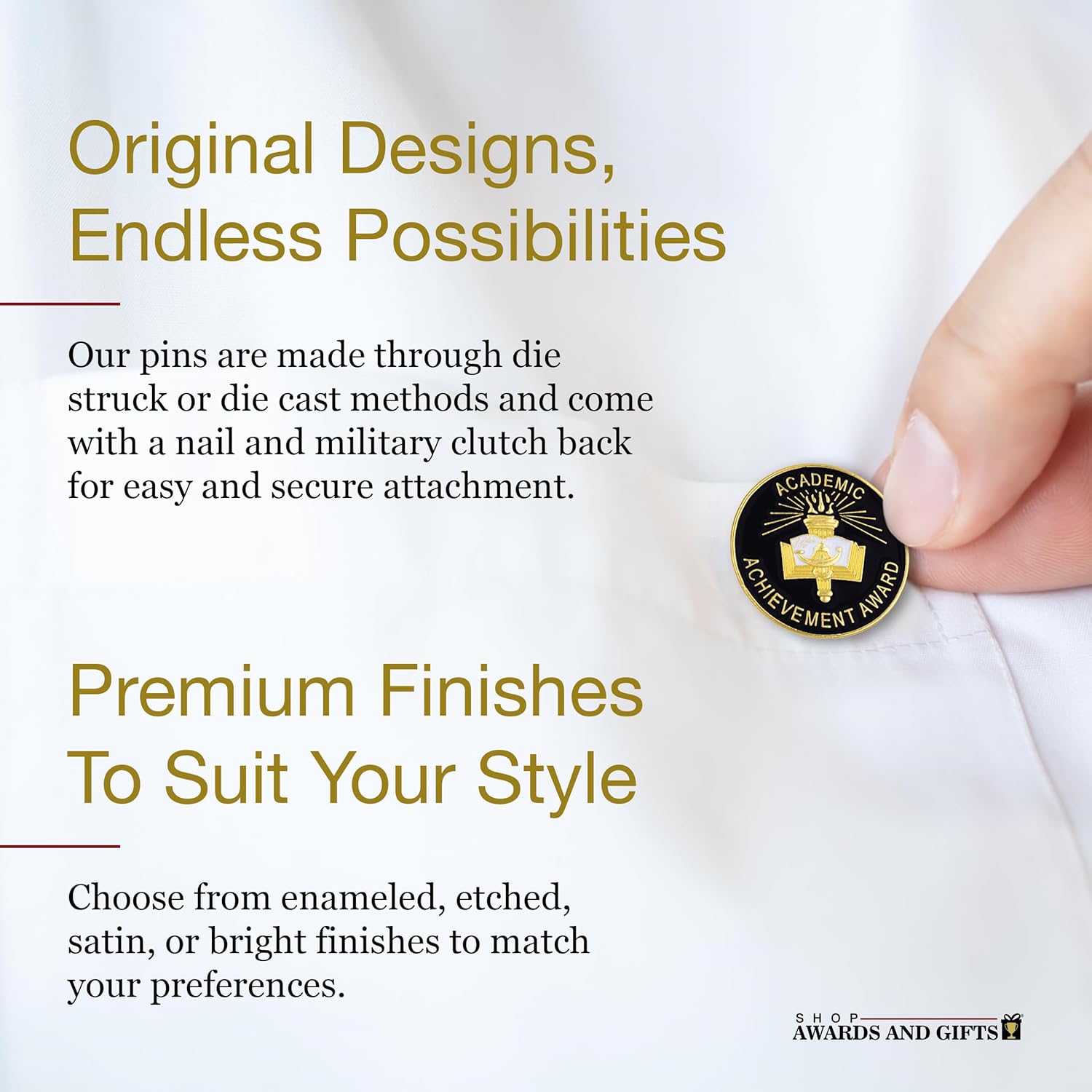 SHOP AWARDS AND GIFTS Academic and Volunteer Appreciation Lapel Pins - Image 4