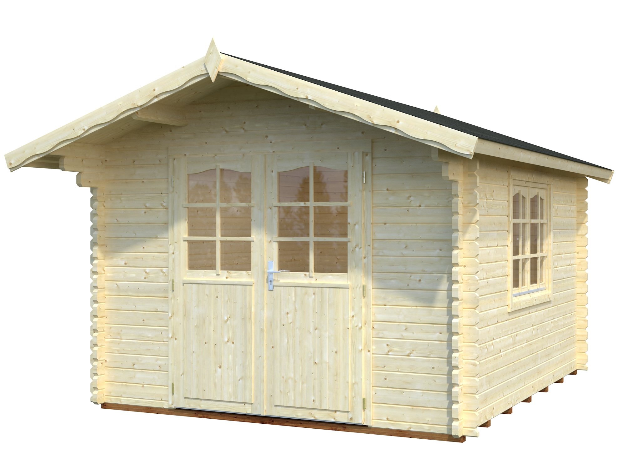 Palmako Blockbohlenhaus Sally 10,2 44 mm natur