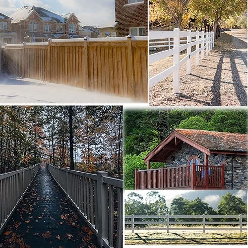 Miniatura 6 de Tapas de poste de valla blancas de 6 x 6 pulgadas, tapas de pirámide de aluminio con recubrimiento en polvo para postes nominales de madera de 6 x 6