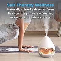 Vista 3 de Pure Enrichment PureGlow Crystal - Lámpara de sal 2 en 1 de Himalaya y difusor ultrasónico de aceite esencial, lámpara original de terapia de sal