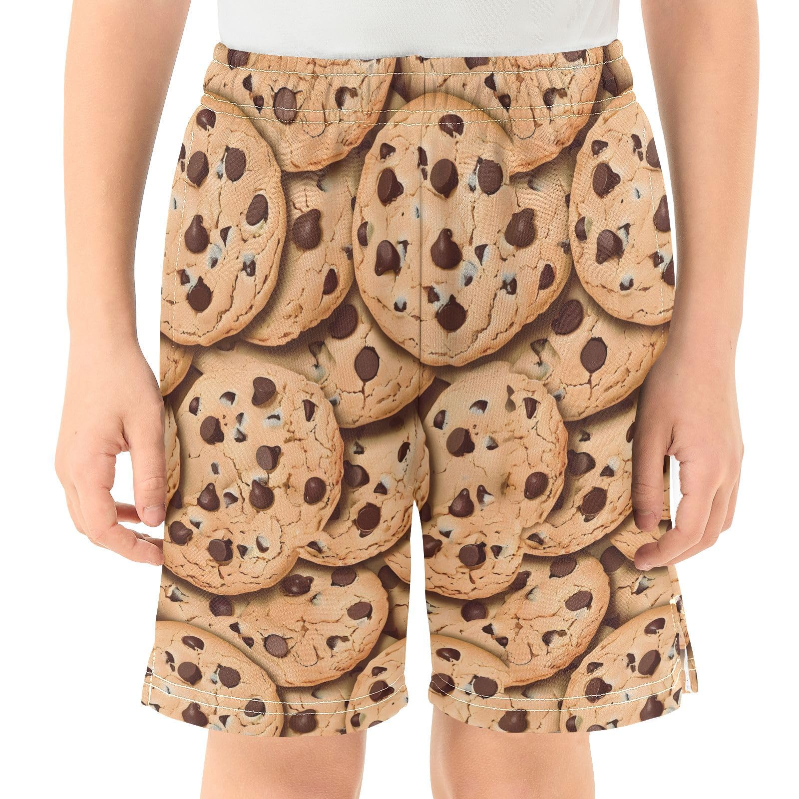 panksolu Chocolate Chip Cookies Boys Shorts Casual Athletic Short Summer Track Shorts 14-15 Y