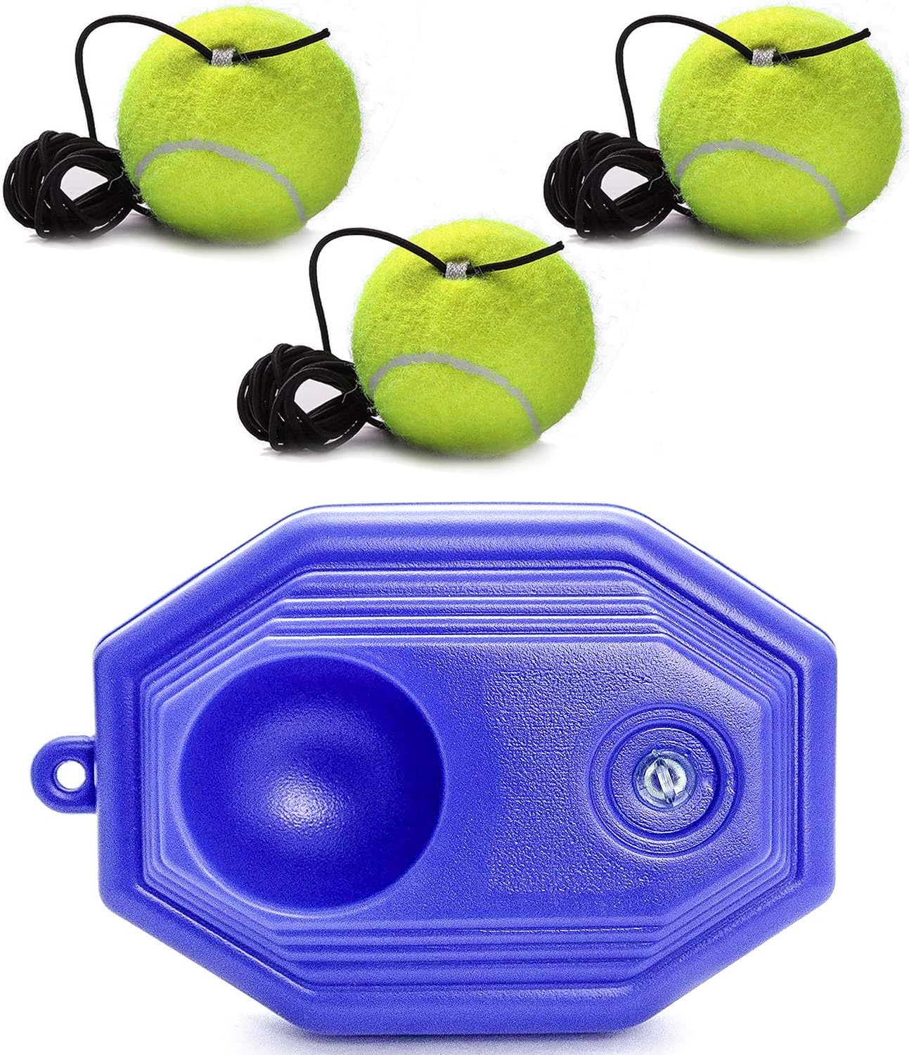 Hoperay Tennis Rebounder, 3 Trainer Balls with String + 1 Convenient mesh Carry Bag, Solo Practice Equipment, Ball Machine Portable Self Training Tool : Sports & Outdoors