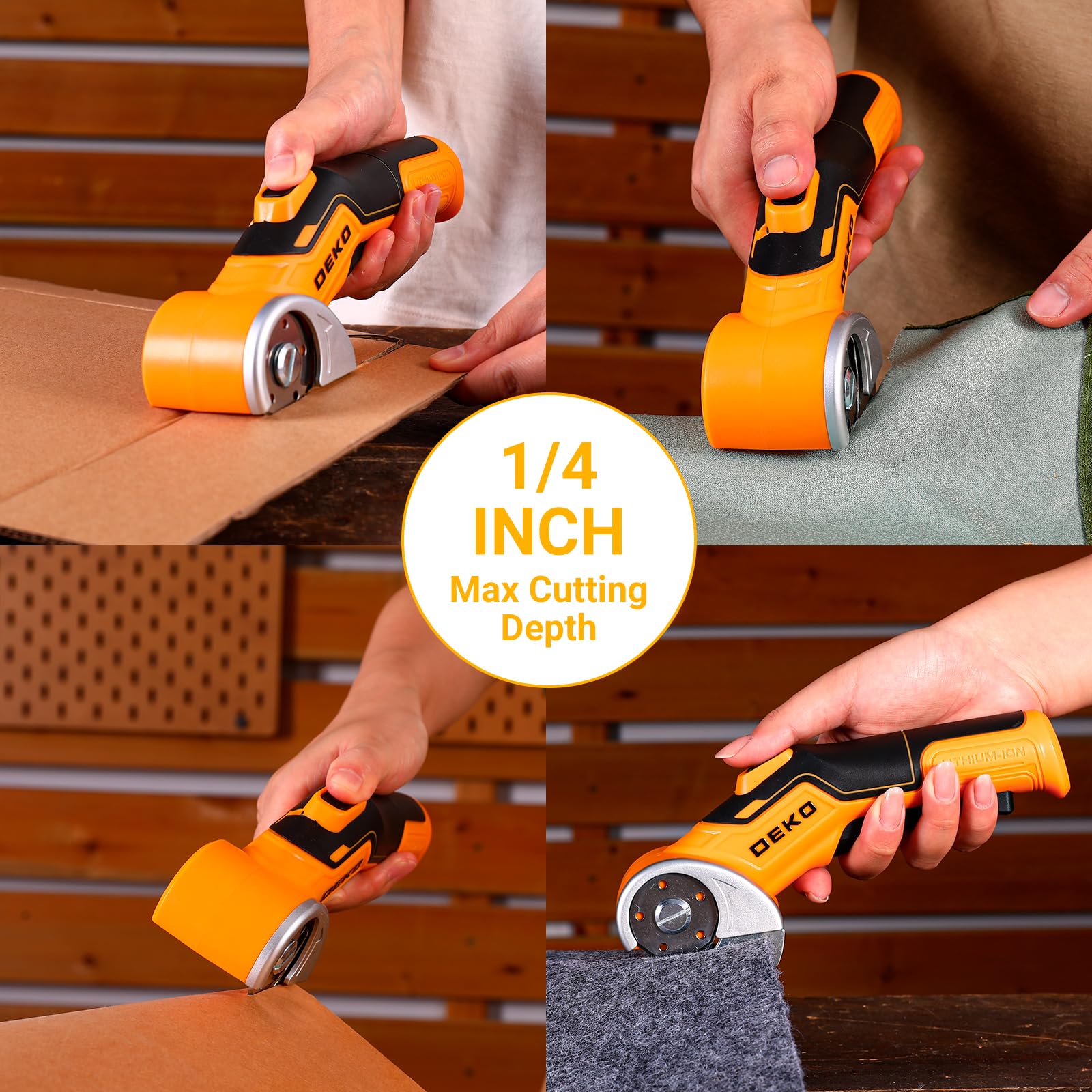 DEKOPRO 4V Electric Scissors - Cordless Cardboard Cutter -2