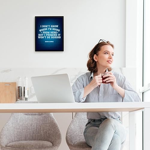 Miniatura 4 de AMERICAN LUXURY GIFTS Don't Know Where I'm Going Funny Wall Art Print - 8x10 Neon Light Print with David Bowie Quote For Home Decor, Living Room
