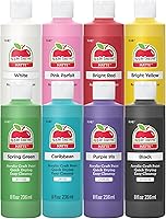 Apple Barrel Acrylic Craft Paint Set - 8 Vibrant Matte Colors, 8oz Bottles for Wood, Canvas & Crafts
