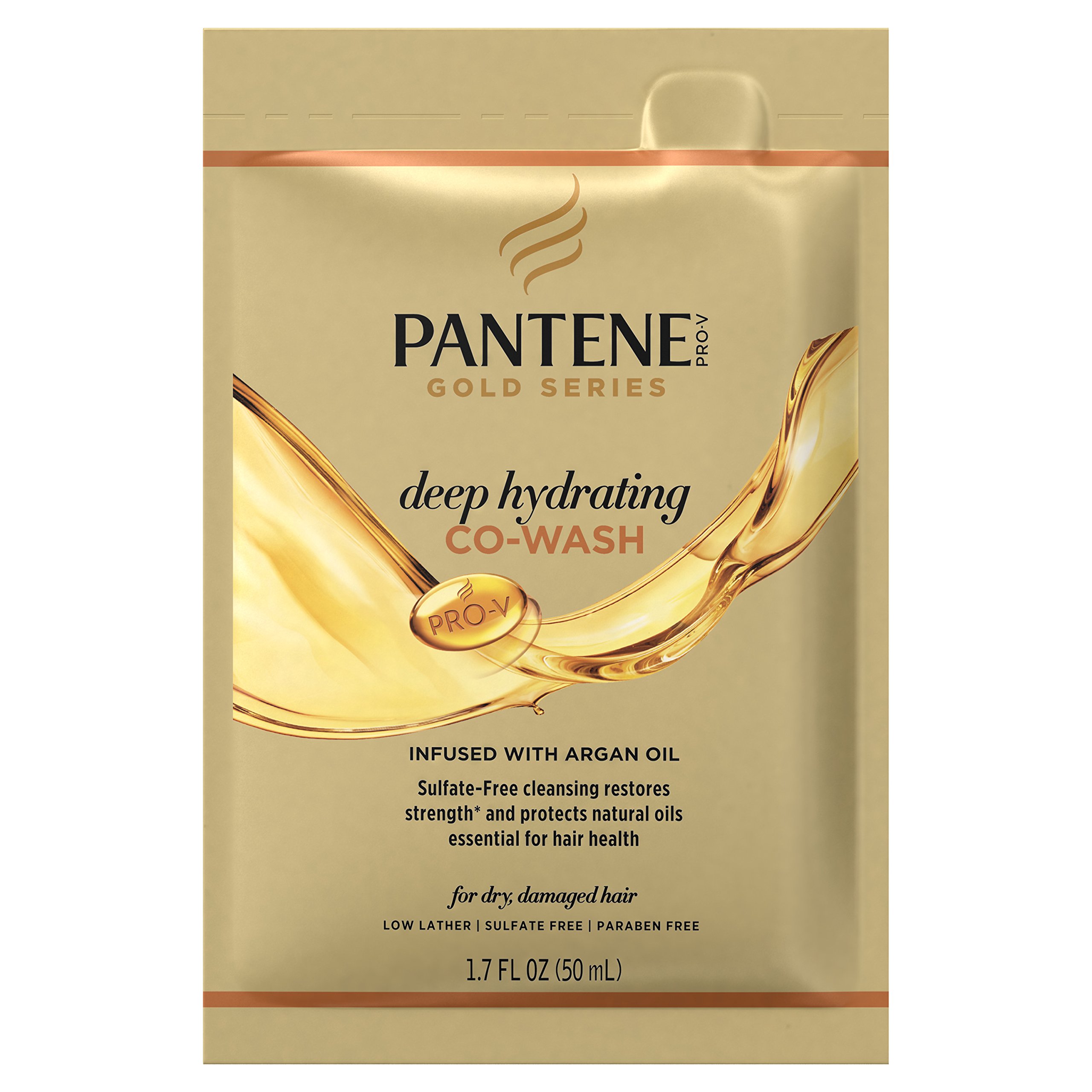 PantenePro-V Gold Series Deep Hydrating Co-Wash, 1.7 oz for African American, Ethnic and Curly Hair Care