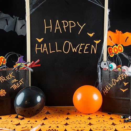 Miniatura 6 de PakTalk Paquete de 50 bolsas de regalo de 8 x 4.25 x 10.5 pulgadas, bolsas de papel negras medianas con asas para almuerzo, compras, pequeñas