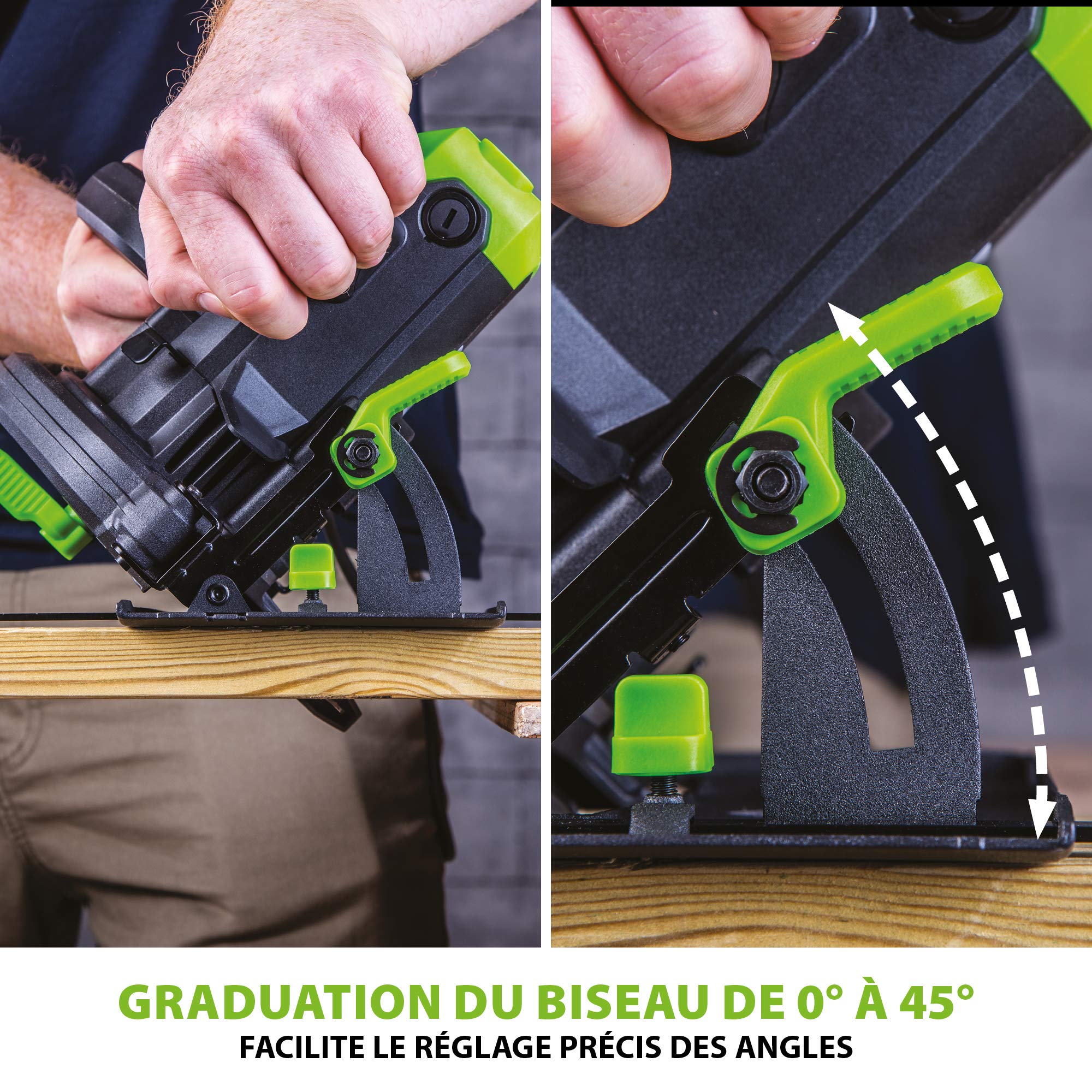 Evolution Power Tools F165CCSL Scie Circulaire Multi-Matériaux, Découpe l’acier, l’aluminium, le bois clouté, le plastique et bien plus, 165 mm (230V)