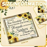 Vista 2 de Spiareal Regalos de amigos para mujeres, amistad, mejor amiga, Día de Galentine, placa de regalo de cumpleaños para hermana de flores, regalo