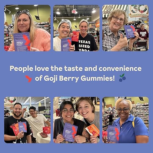 Vista 12 de Reprise Goji Berry Superfood Gummies – Antioxidante totalmente natural, digestión, 240 mg de potencia completa, baja en azúcar, veganas, 45 gomitas