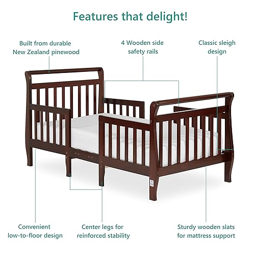 Miniatura 6 de Dream On Me Emma - Cama convertible 3 en 1 para niños pequeños, color oliva, se convierte en dos sillas y mesa, diseño bajo al suelo, certificado