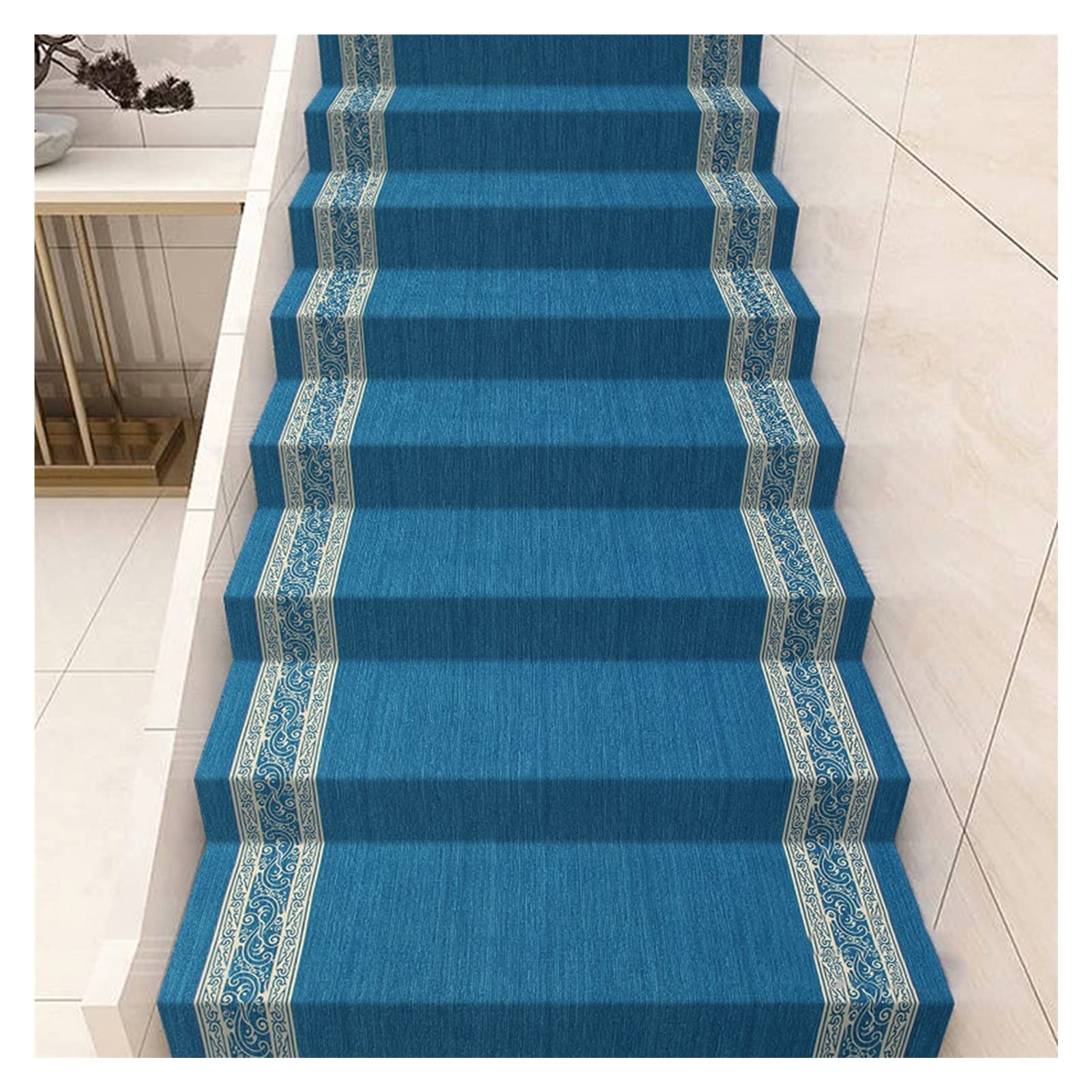 Rouleau complet de tapis d'escalier autocollant antidérapant en microfibre facile à installer pour décoration d'escalier de maison (couleur A) - Sécurité et style combinés