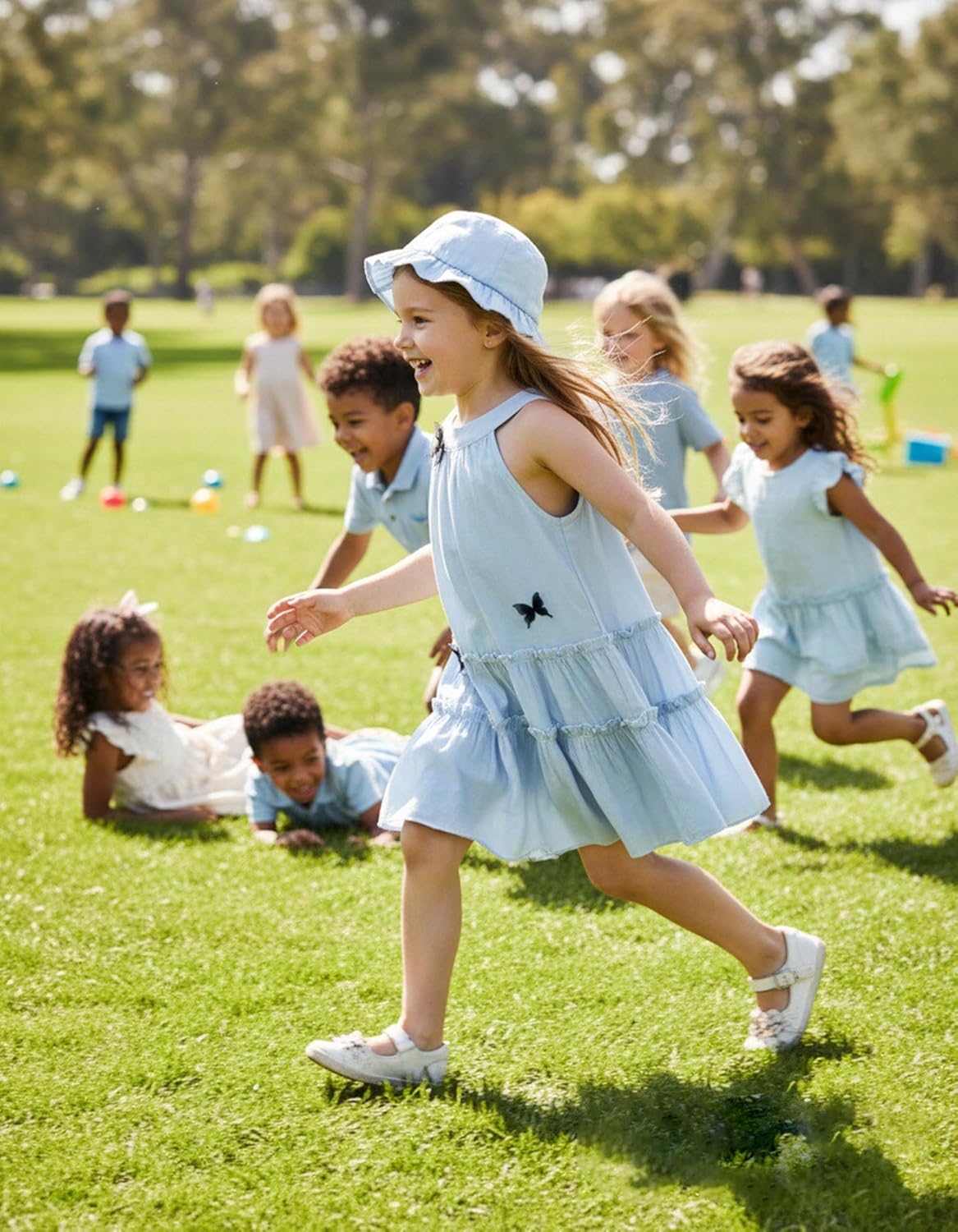 Baby Girls Spring Summer Dresses Outfits Little Girl Dress Casual Halter Neck Sleeveless Sundress for Kids 12M-8Y - Image 3