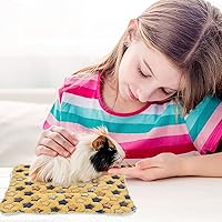 Vista 5 de Jetec 4 mantas de conejillo de indias de 10 x 11 pulgadas, absorbentes, lavables, ropa de cama de forro polar de animales pequeños, reutilizable