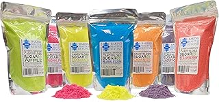 Professional Flossing Sugar for Cotton Candy Machine - Candy Sugar Flavours - Cotton Candy Floss Sugar in 51 Flavours - Floss Sugar for Cotton Candy Maker - Bulk Floss Sugar 100g - Yellow Lemon & Lime