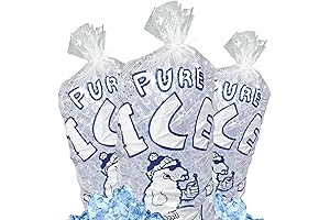 (1,000 Count) Ice Bags with Twist Ties by Interplas (5 lb)