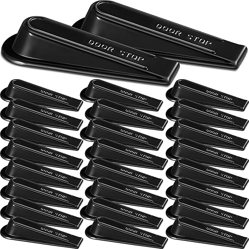 Frienda 24 tapones de puerta resistentes para puerta con cuña de goma para la parte inferior de la puerta, azulejos, hormigón, piso de madera