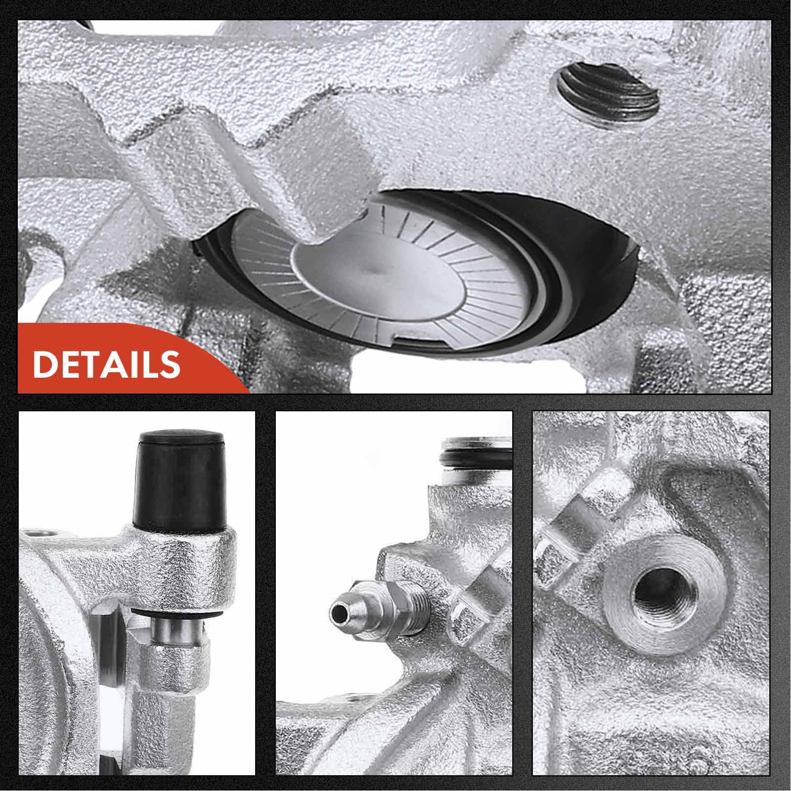 Frankberg Bremssattel Bremszange Hinten Rechts mit Halter (Lochabstand Halterung 90mm) Kompatibel mit Golf VII Golf Alltrack A3 T-R.O.C K.a.r.o.q TT Q2 Replace# 344837