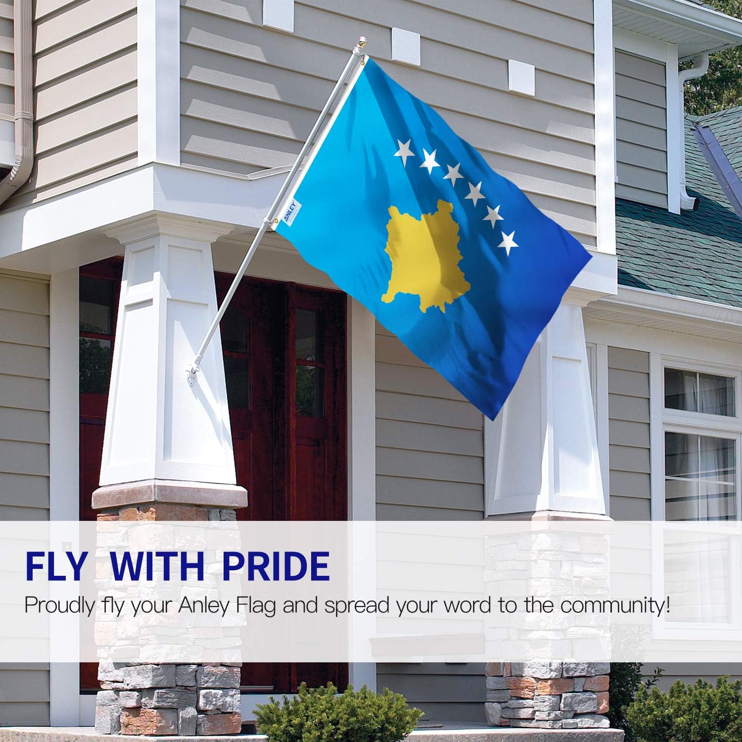 Kosovo Flag 3x5 Feet Polyester with Brass Grommets