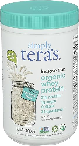 Simply Tera's Proteína de suero orgánica sin lactosa, 12 onzas