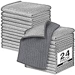 AIDEA Non Scratch Wire Dishcloth 24PK, Upgraded Wire Dishwashing Rag for Kitchen, Dual Sided, Washable Dish Cloths, Cleaning Pads Steel Scrubber for Cookware, Sinks, Dishes, Stove Tops, 78 Grey