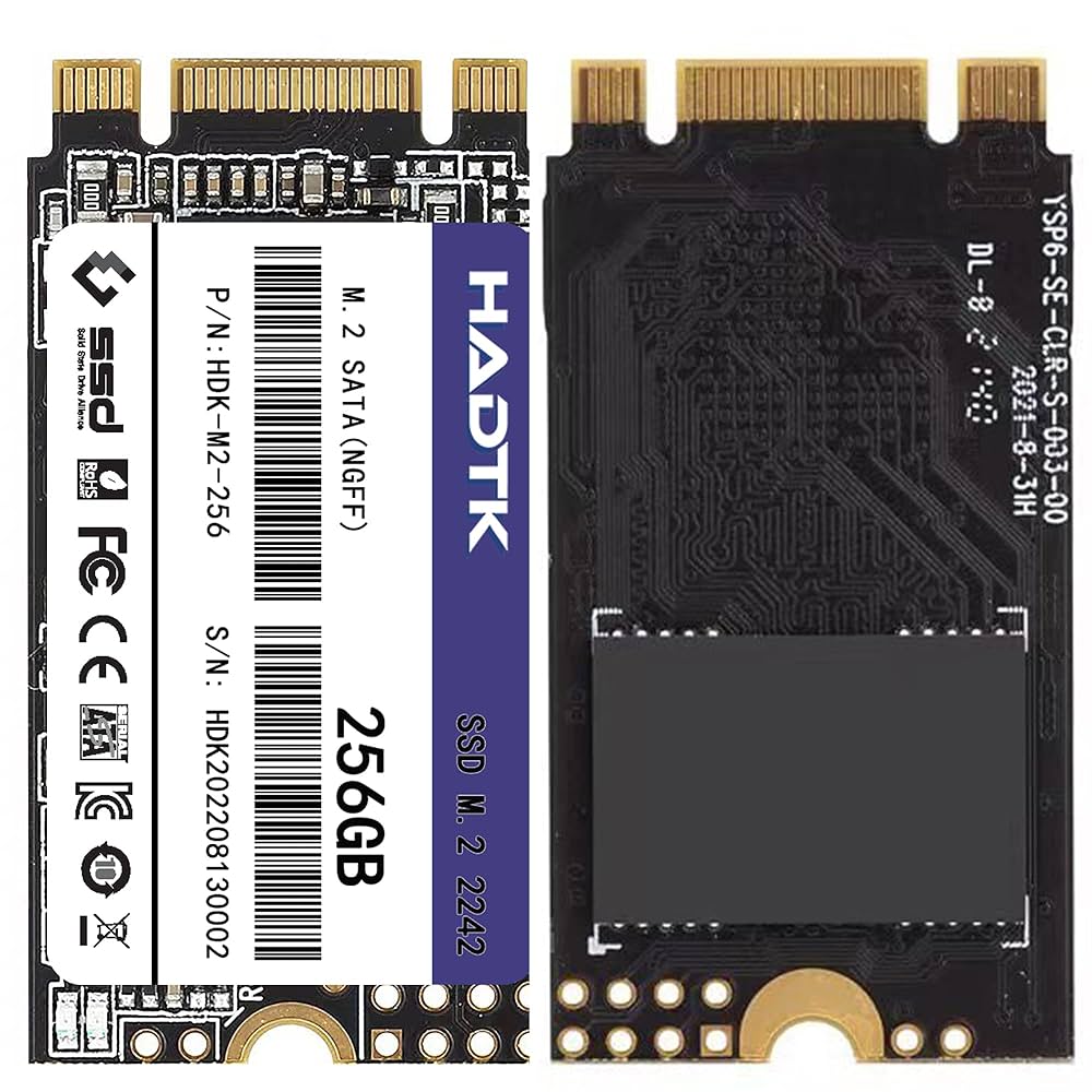 Amazon | HADTK 256GB 2242 NGFF(M.2 SATA) 内蔵SSD 3D NAND