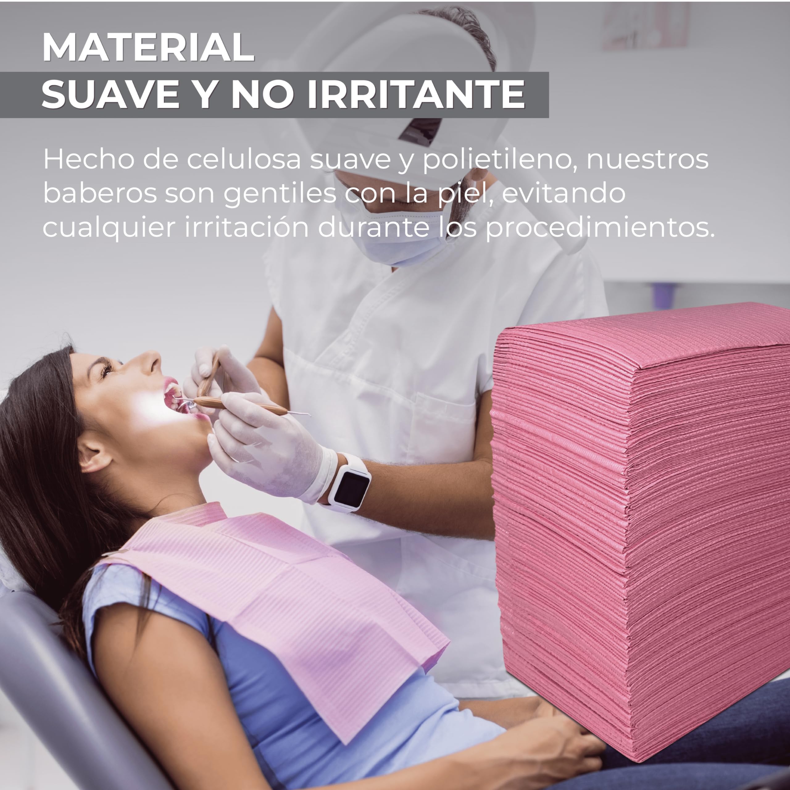 MUNTRADE Bavaglini Dentali Usa e Getta 45x33 cm