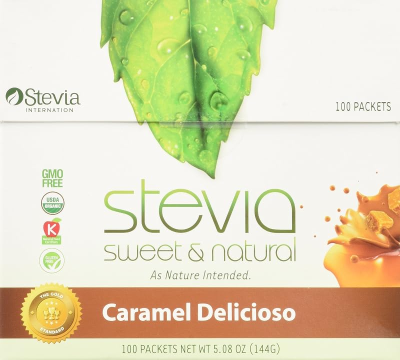 AnuMed Stevia sabor caramelo, 100 sachês