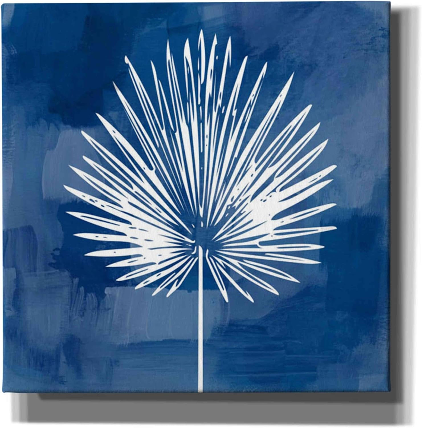 Epic Graffiti 'Painted Sky Palm Leaf' by Linda Woods, Canvas Wall Art, 12"x12"