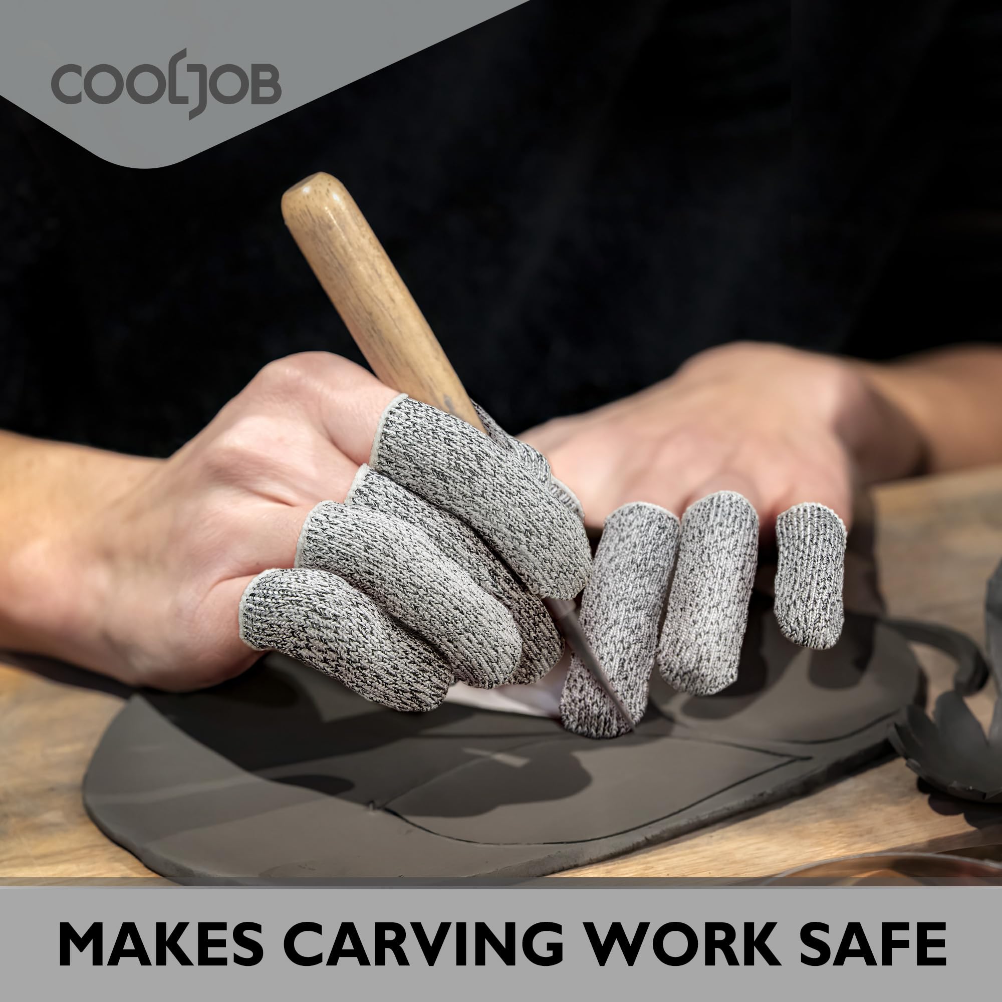 COOLJOB 20-Pack A5 Cut Resistant Finger Cots Full Coverage, L/XL — Amazon image 5