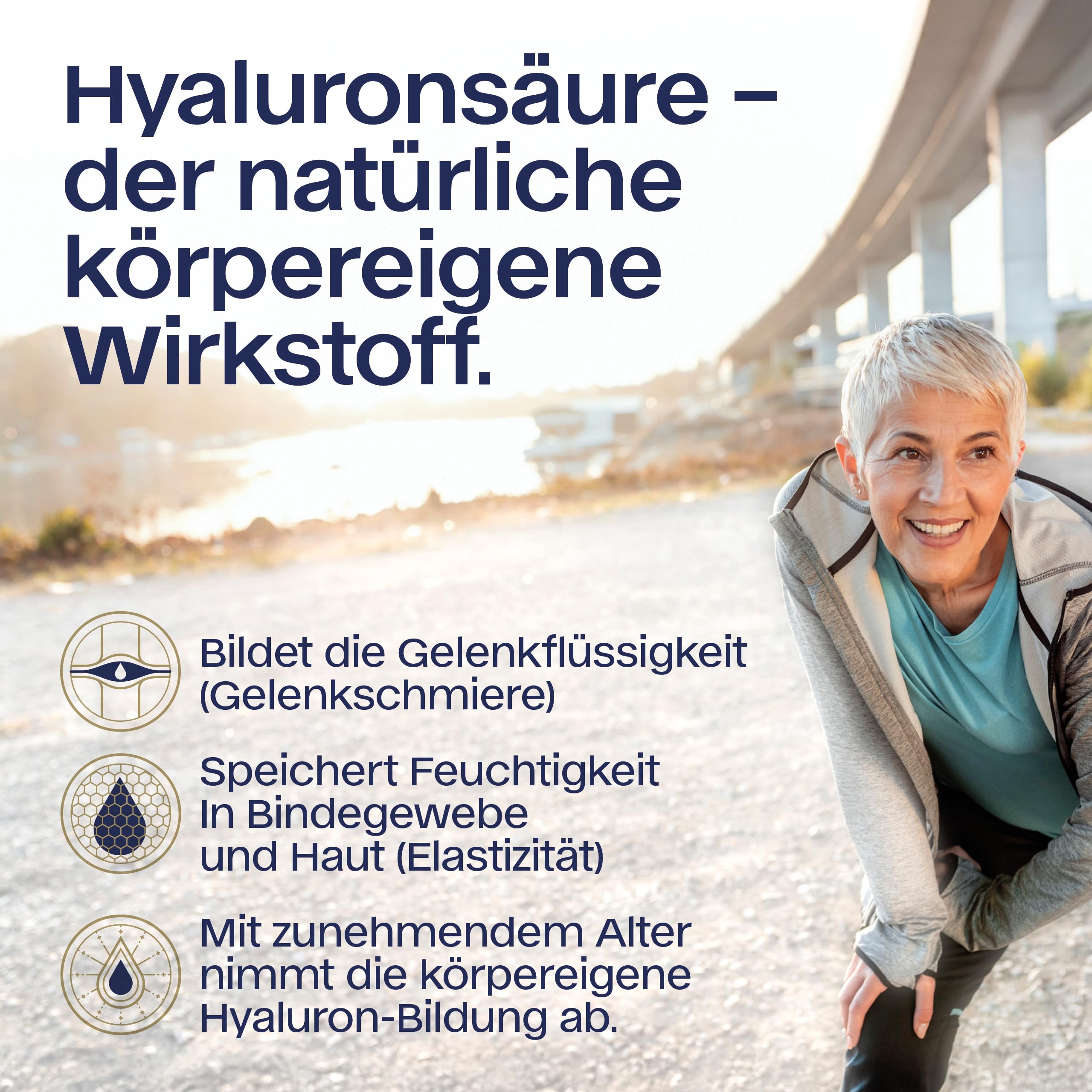 Tabletten - Hyaluron Kapseln mit Hyaluronsäure, MSM, Glucosamin, Grünlippmuschel sowie Vitaminen & Mineralstoffen für Knochen, Knorpel & Bindegewebe* - 60 Stück - Made in Germany