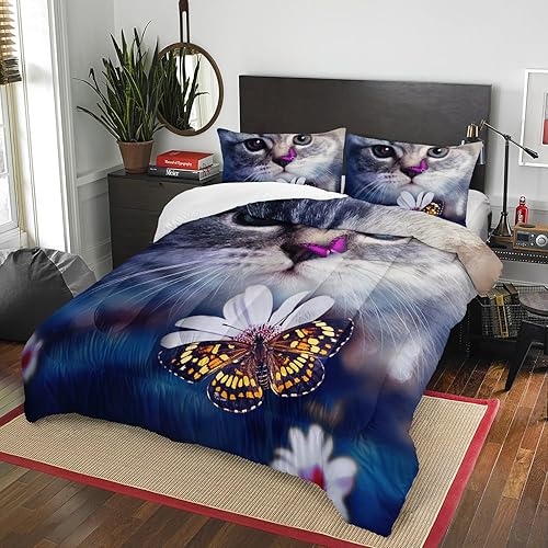 Miniatura 2 de AILONEN Juego de edredón para niños, tamaño individual, juego de ropa de cama para niños y niñas, juego de edredón de 3 piezas, 1 edredón y 2 fundas