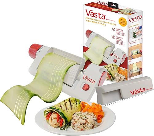 Vasta - Cortador de verduras y hojas de frutas, hoja de acero inoxidable, 2 accesorios