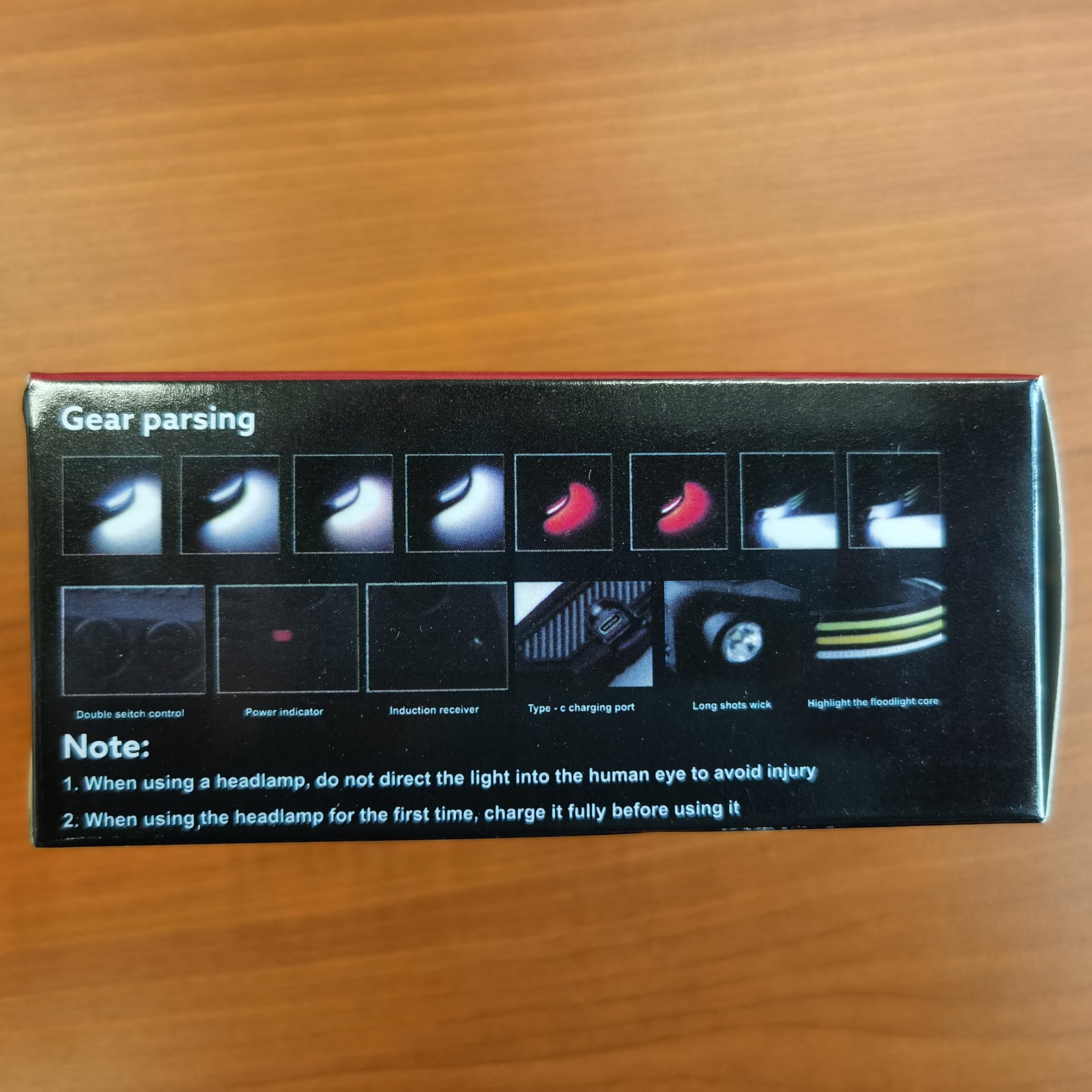 GSY Lot de 3 lampes frontales LED rechargeables - 2 LED COB - 1000 lumens - Super lumineuses - Avec capteur intelligent - Projecteur à 230° - 6 modes d'éclairage - Étanche