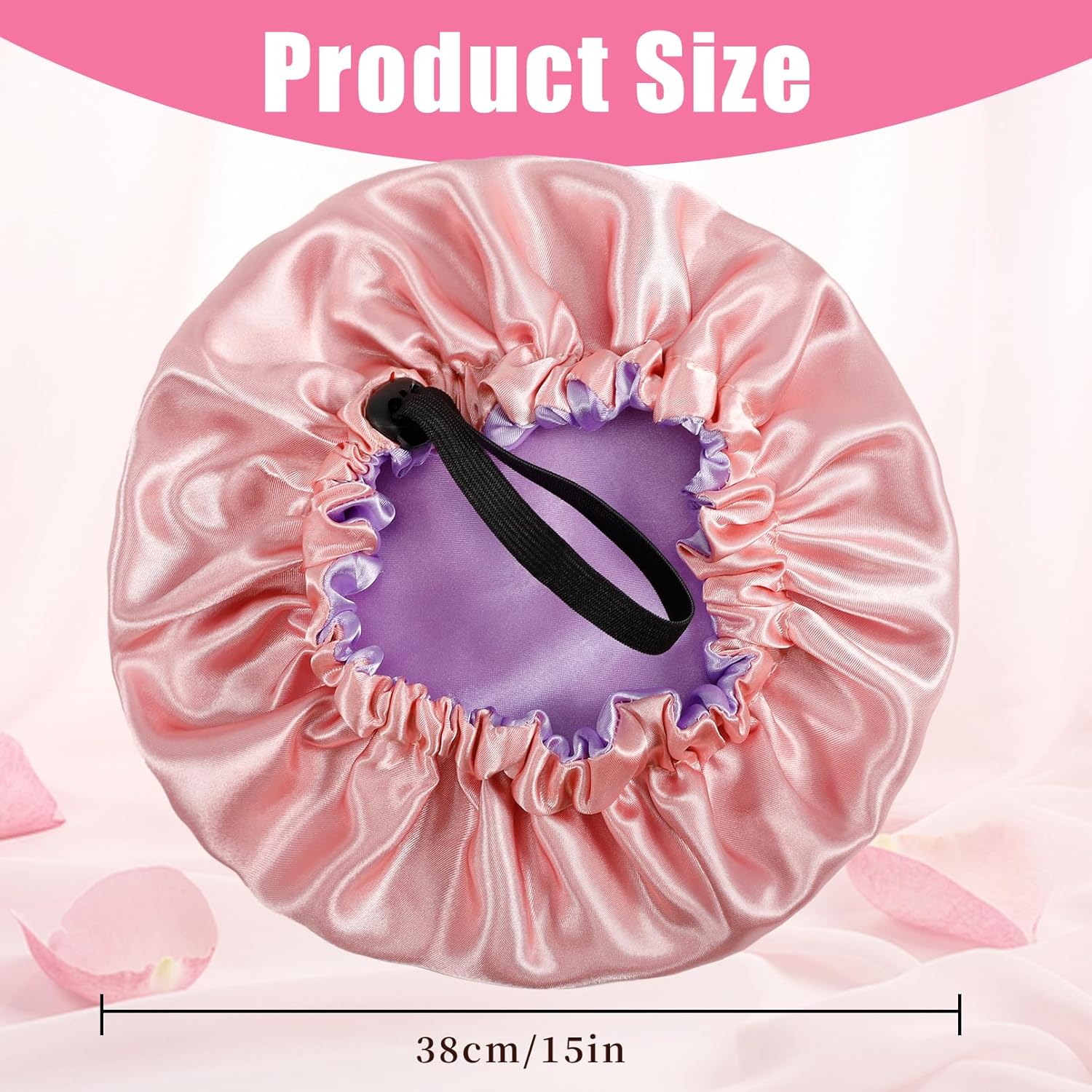 2PCS Kids Satin Bonnet,Silk Sleeping Bonnet,Adjustable Hair Bonnet for Kid,Reversible Double Layer Children Night Cap - Image 2