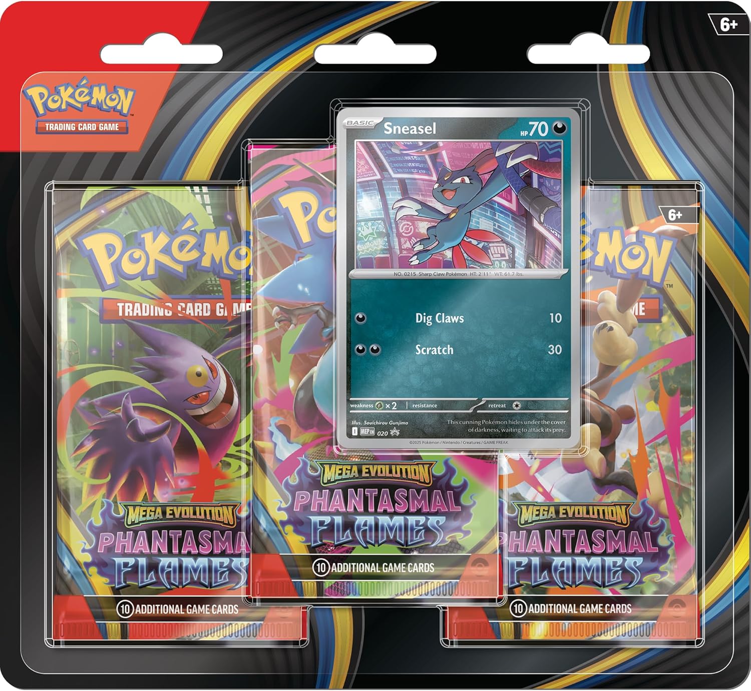 Pokemon TCG: Mega Evolutions Phantasmal Flames 3 Pack Blister (Random Promo)