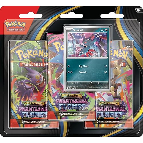 Pokemon TCG: Mega Evolutions Phantasmal Flames 3 Pack Blister holo promo
