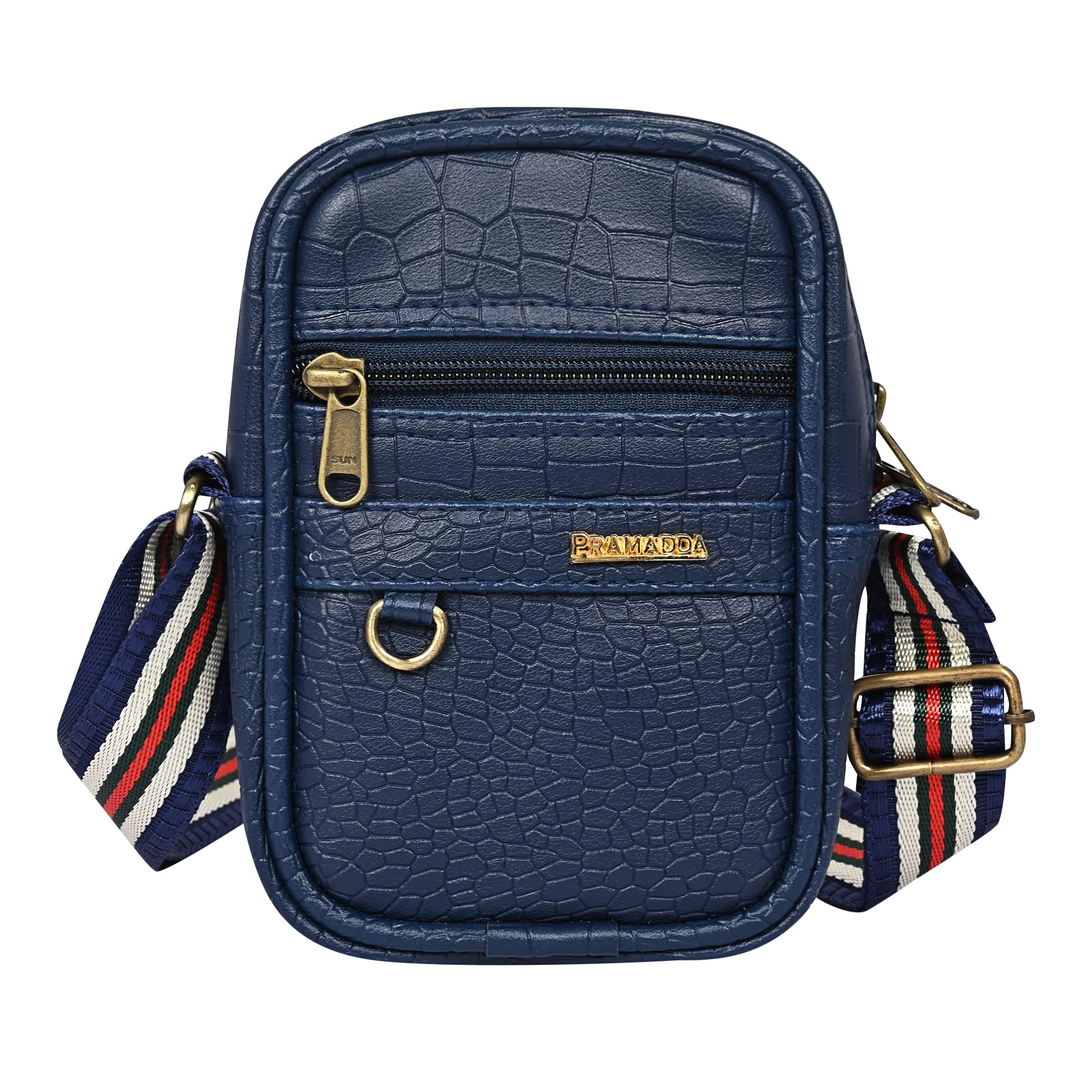 Pramadda Pure Luxury Gloss Leather Small Sling Bag for Men | Chest Slinger bag | Crossbody Bag| Side Bag Men | Mini Leather Slings | Corporate Gift Item | Passport Sling.