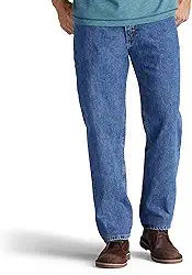 Calça jeans masculina de corte reto