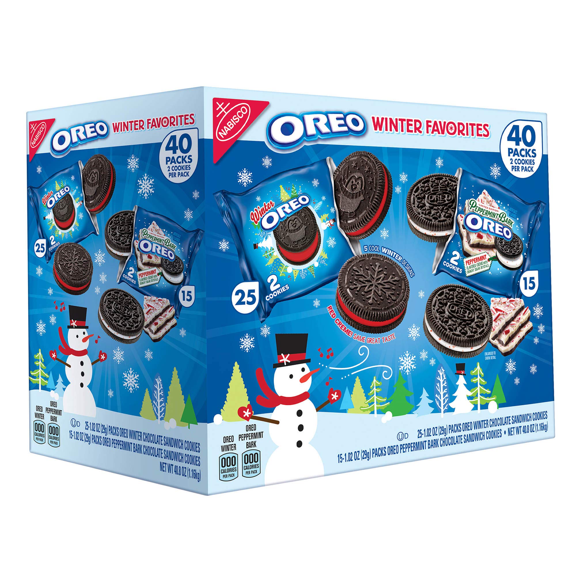 Nabisco Oreo Winter Favorites 40 Piece Variety Pack
