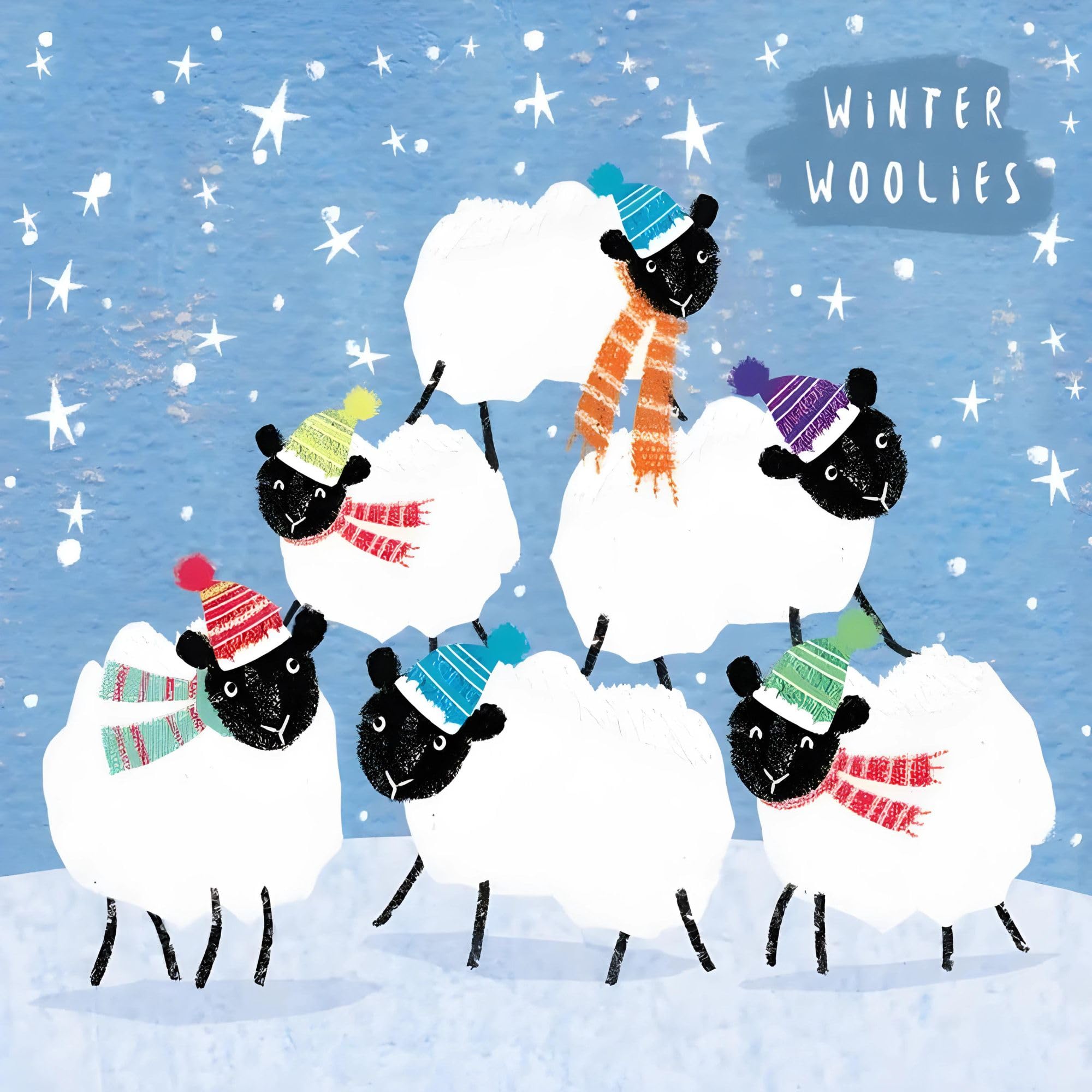 GBCC Charity Christmas Cards Pack of 10, Charity Christmas Cards with Sheep Tower in the Snow Design