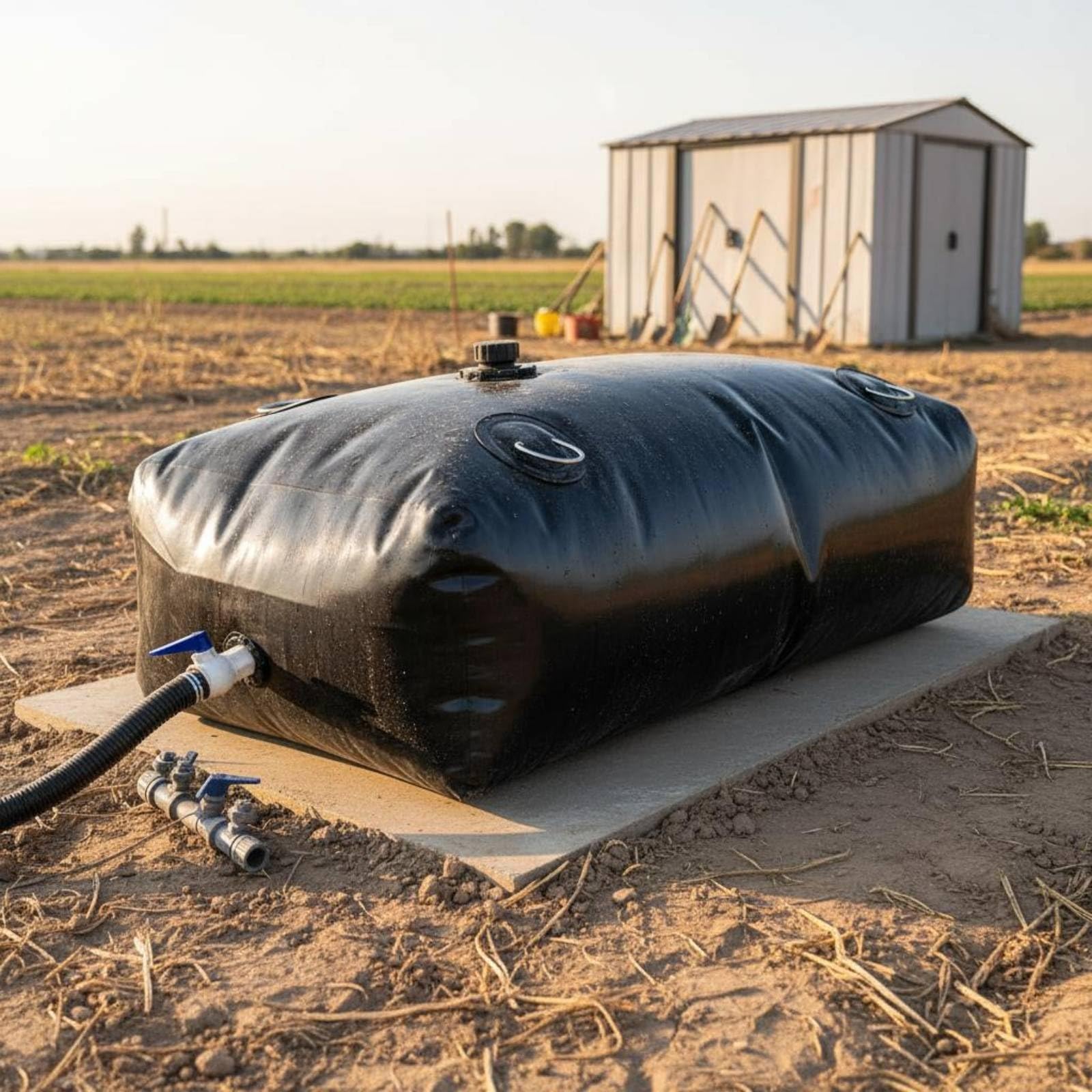Harilla Bolsa de Almacenamiento Plegable Recipiente Flexible Depósito Portátil Almacenaje Fácil Material PVC Resistente Adecuada para Granjeros Trabajo Rural Conducción