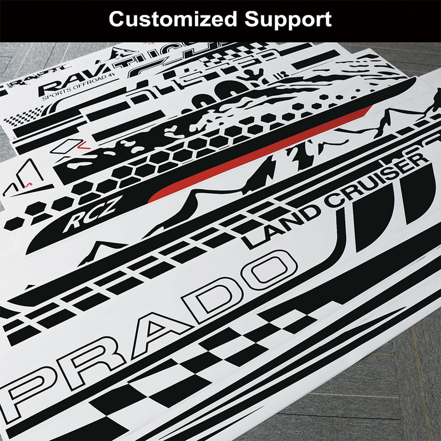 Amazon.co.jp: RWRAPS 車のドアサイドステッカー グラフィック