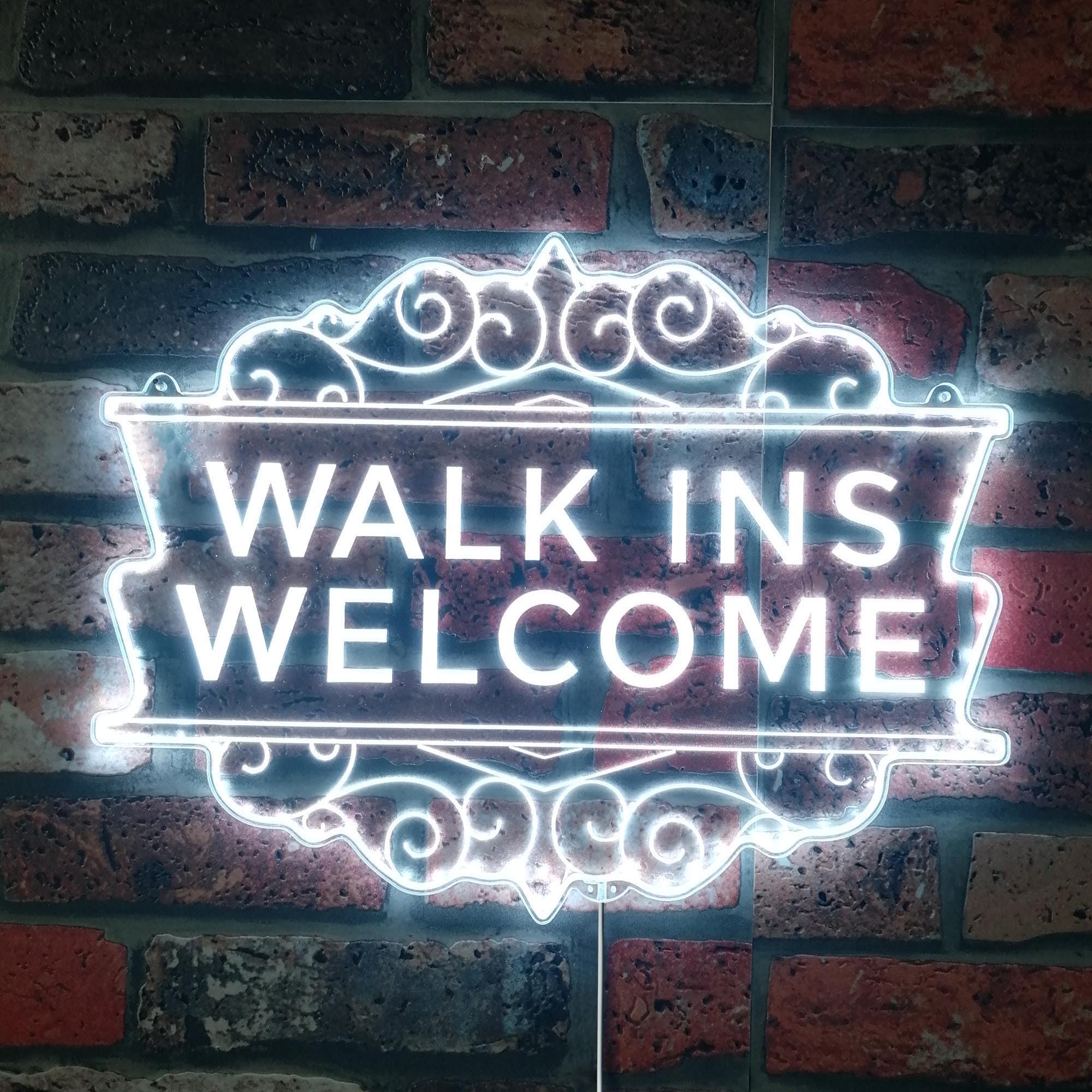 ADVPRO Walk-Ins Welcome OPEN Barber Nail Hair RGB Dynamic Glam LED Sign - Cut-to-Edge Shape - Smart 3D Wall Decoration - Multicolor Dynamic Lighting st06s22-fnd-i0056-c โ image 1