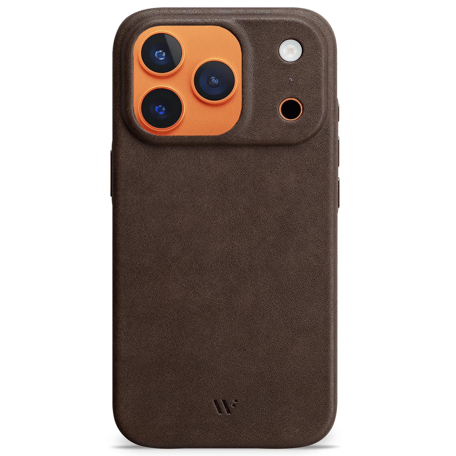 WIIUKA Custodia per iPhone 17 Pro Max, pelle dalla Germania, custodia in pelle extra sottile, custodia premium per smartphone, Case, Qi, skiin, marrone vintage
