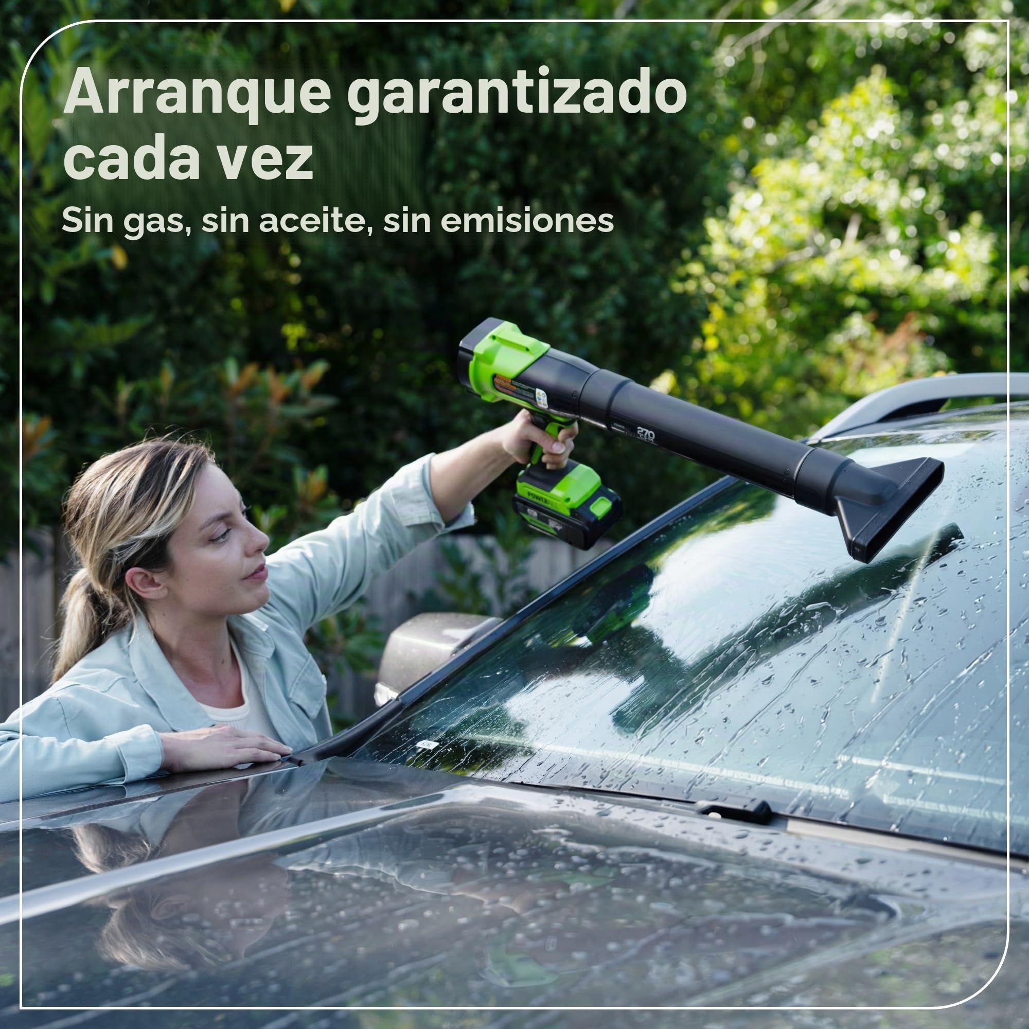 Greenworks 24V Soplador de Hojas con Batería 4Ah y Cargador Rápido 65W PD, 209km/h 7,65m³/min Soplador Eléctrico Potente para Jardín, Velocidad Variable BL1002HA1